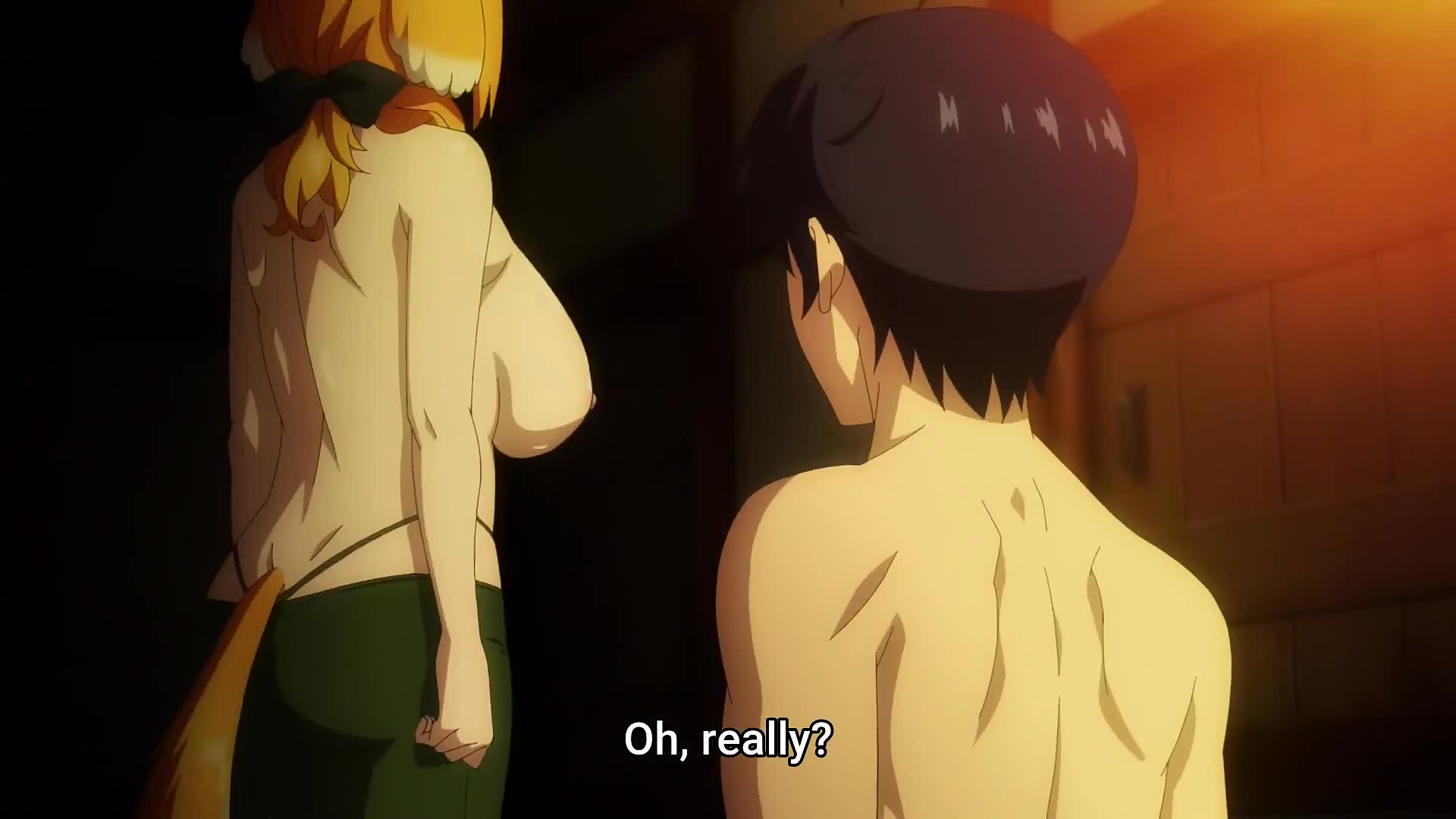 Harem In The Labyrinth Of Another World (Uncensored) S1E4 - Ecchi Anime - Sex With Wolkin Girl