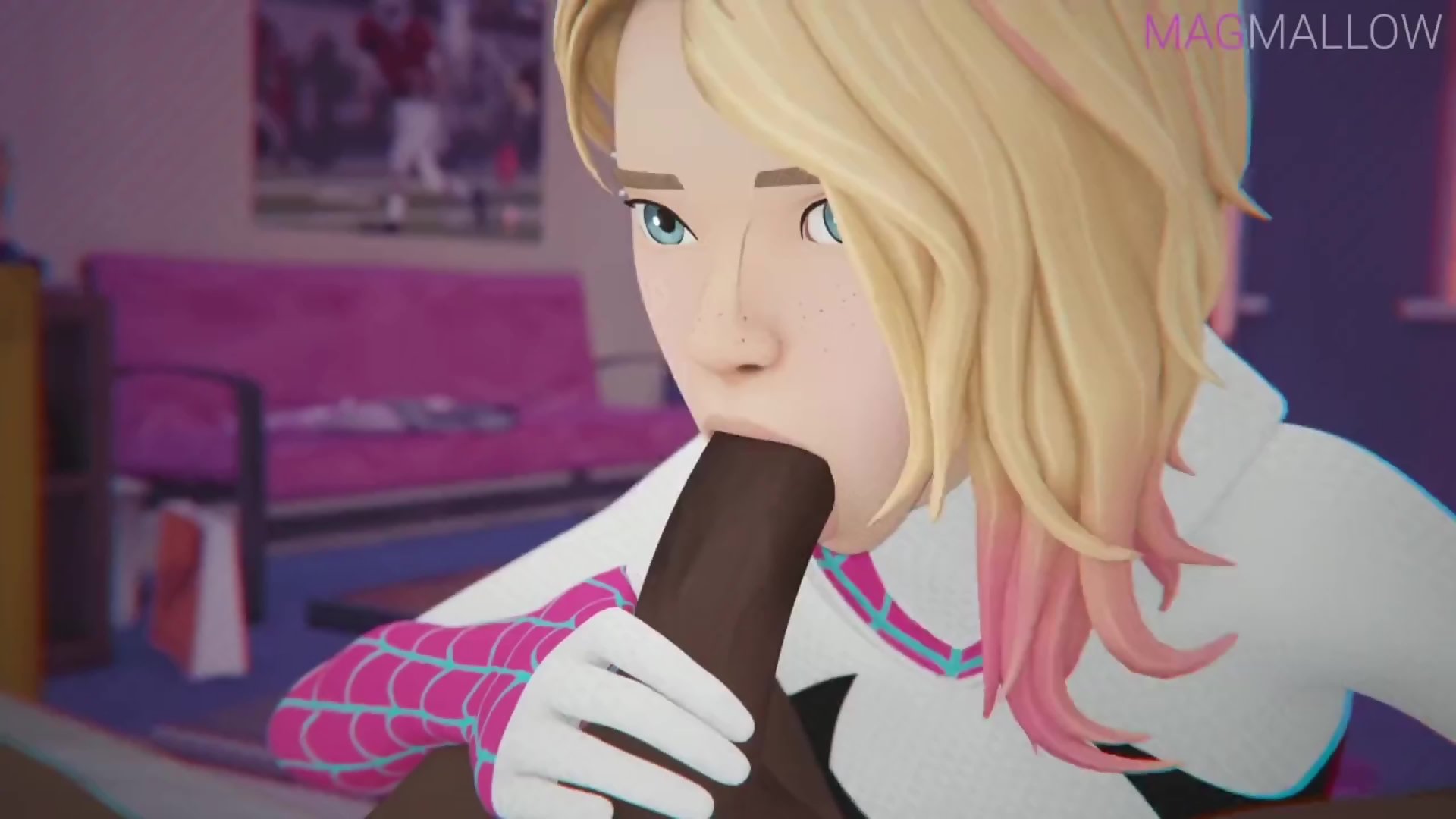 Spiderman Miles Caught Masturbating Then Fucks Gwen Stacy