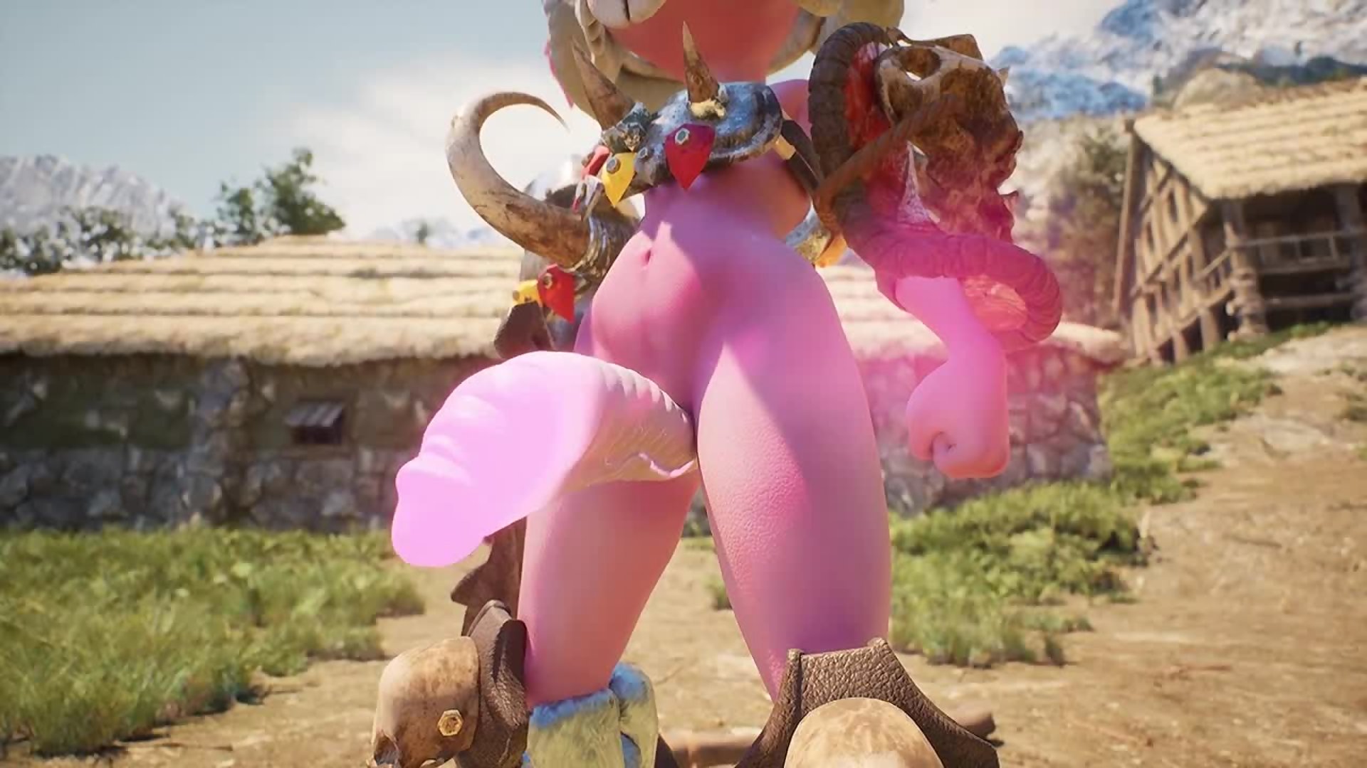 Gobbo Treaty - Goblin Slave Punished With Shaman'S Futanari Cock